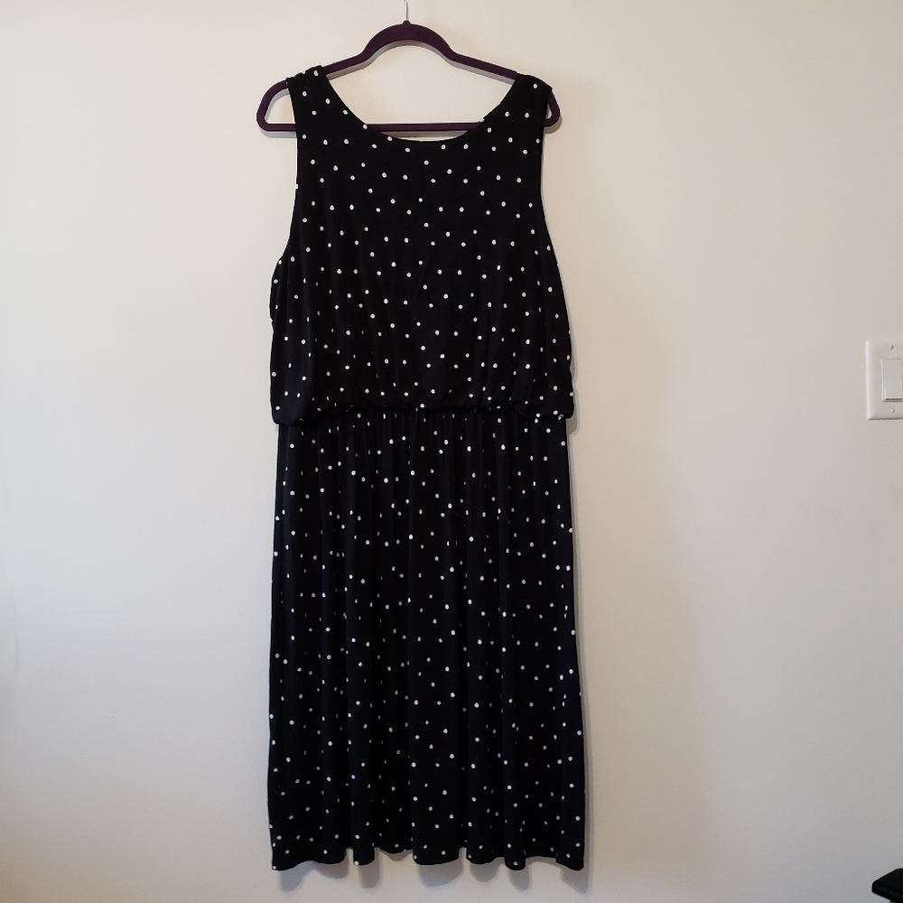 Black and white polka dot dress. LOFT